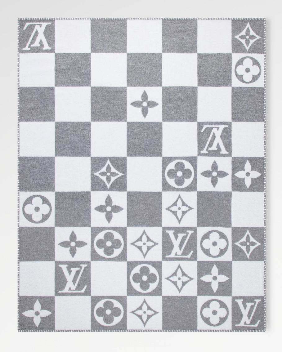 PĂTURĂ CU MONOGRAMĂ Gri