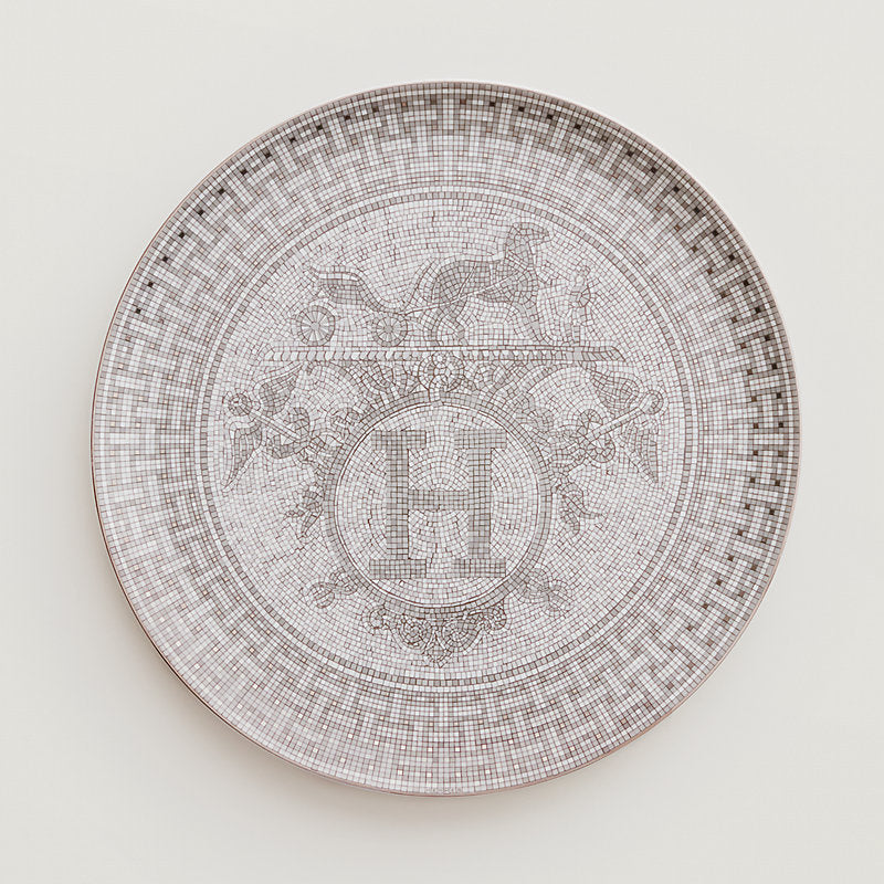Platou pentru tort din porțelan Silver