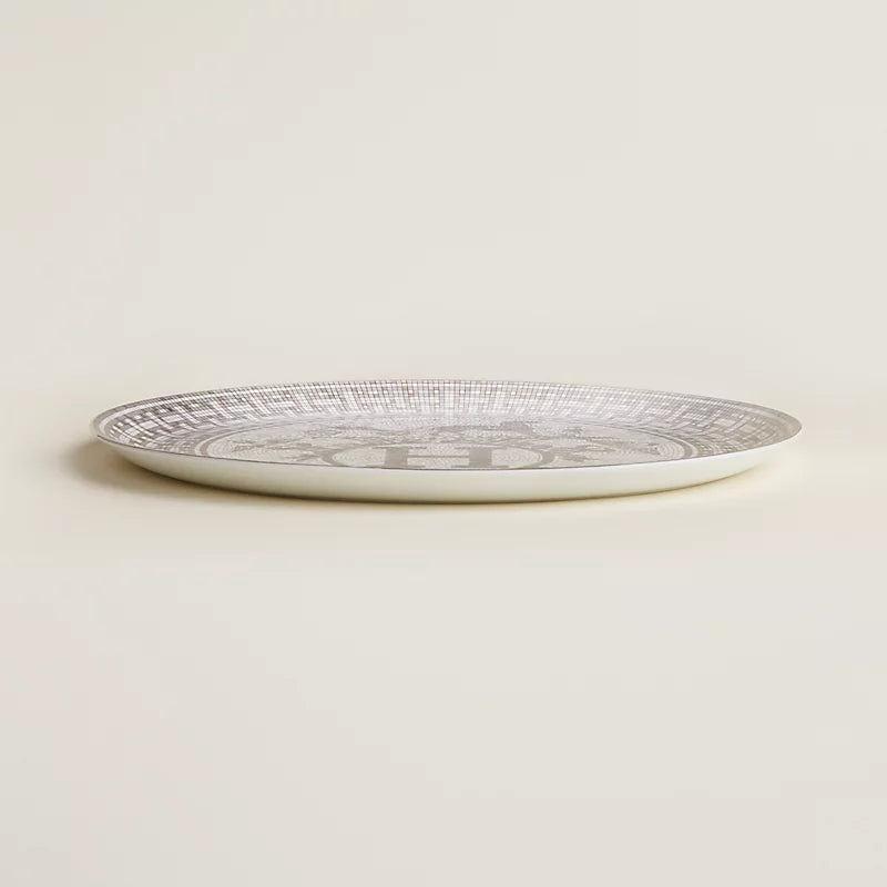 Platou pentru tort din porțelan Silver
